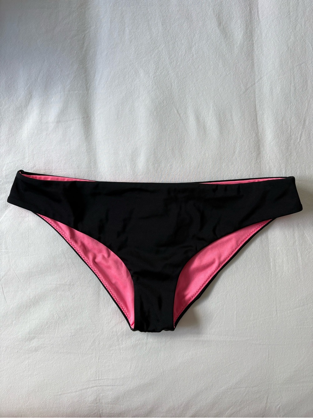 NWOT PINK Victoria's Secret Black Bikini Bottom